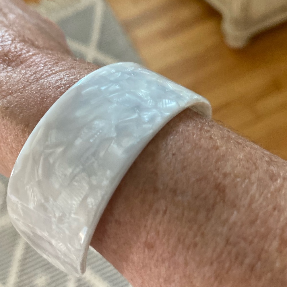 Lucite Marble Cuff Bracelet - Picture 2 of 2